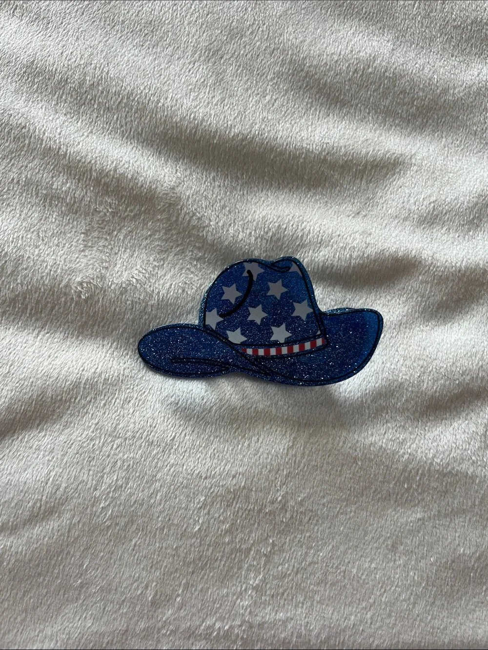 Blue Stars Cowboy Hat Kids Hair Clip